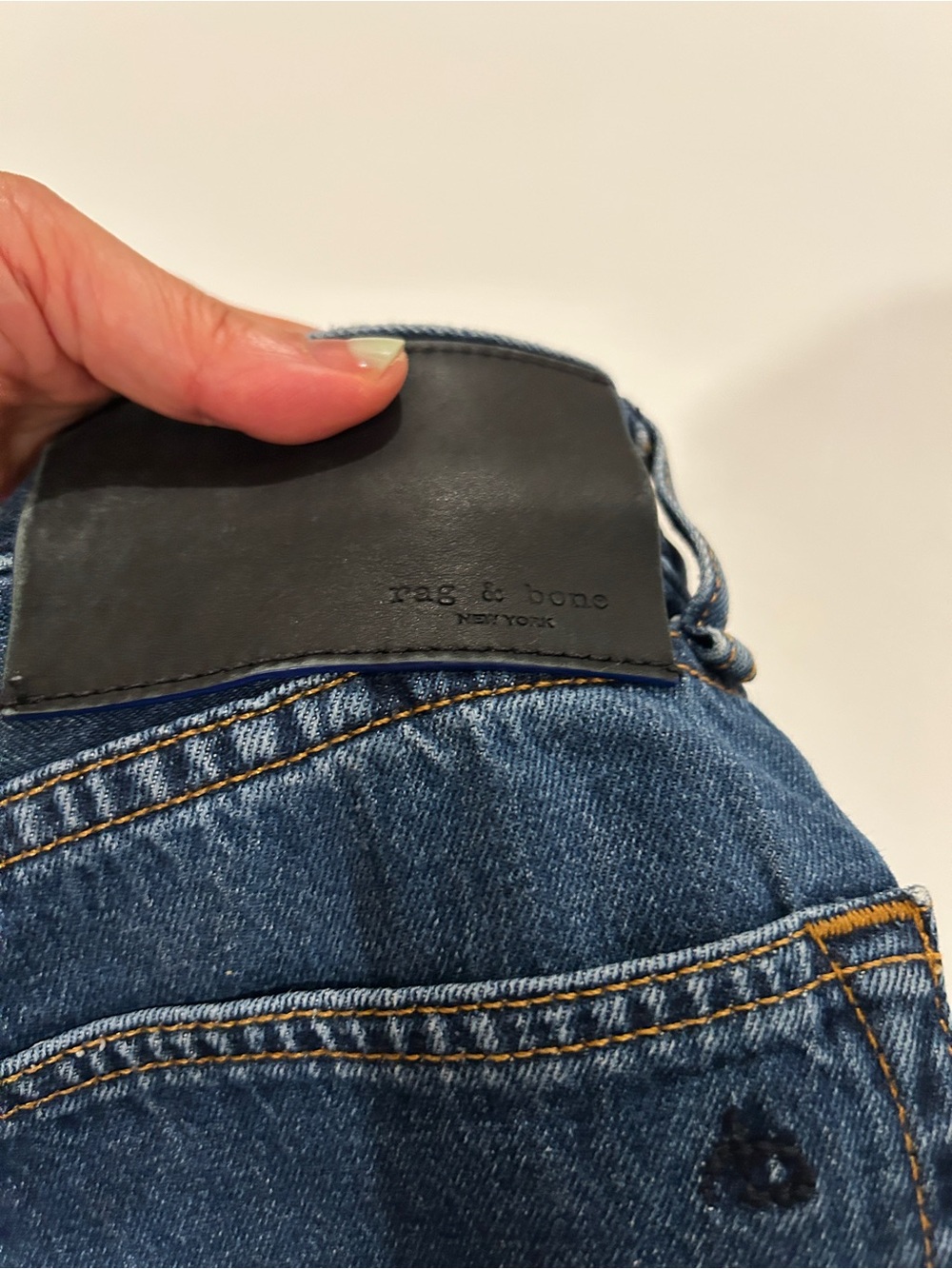 rag & bone Dark Blue Wide-Leg Jeans - Picture 4 of 6